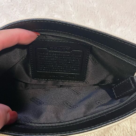 Y2K Vintage Coach Mercer Demi Handbag Mini Purse Nylon Leather 7407 Wristlet - Picture 6 of 11